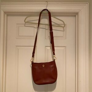Cole Haan Reddish Brown Leather Crossbody Purse